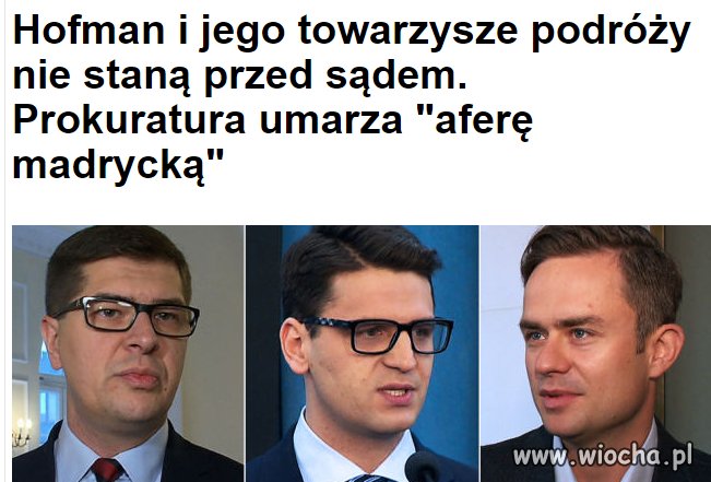 Trzech jawnych złodziei nie zostanie