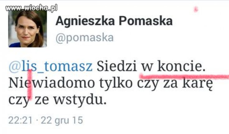 Posłanka POmaska nasz narodowy tytan intelektu 