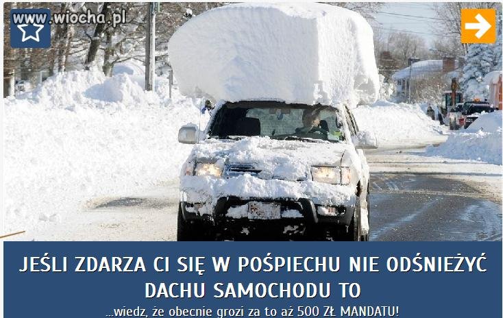 Panie władzo jak wsiadałem to nie widziałem.