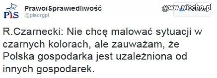 Co za brawurowa wypowiedź i błyskotliwość umysłu! 