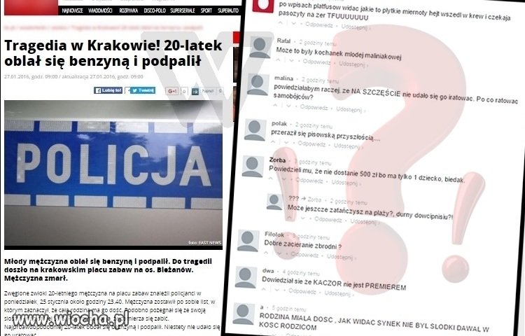 Chłopak się podpalił