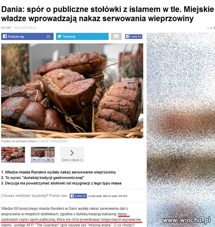 Nakaz serwowania dań z wieprzowiny