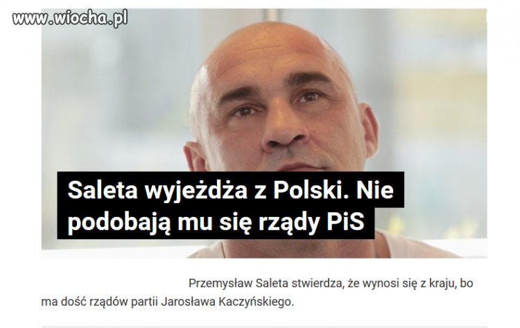 Ciekawe co Saleta widział dobrego w tym jak rządziło PO?