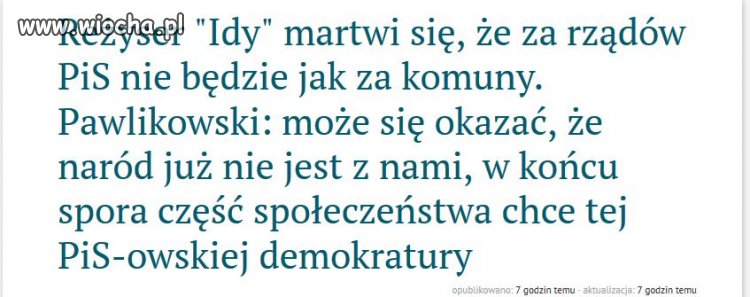 Niezależny Paweł Pawlikowski z Newsweeka