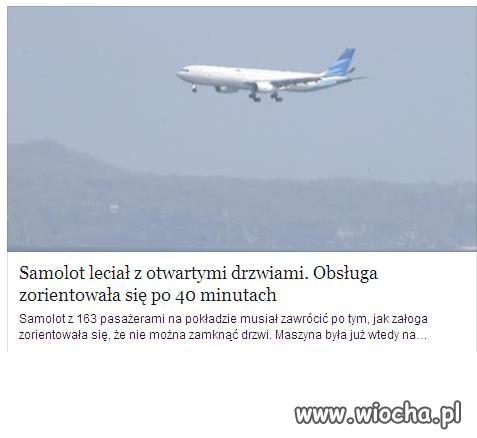 Panie pilocie dziura w samolocie!