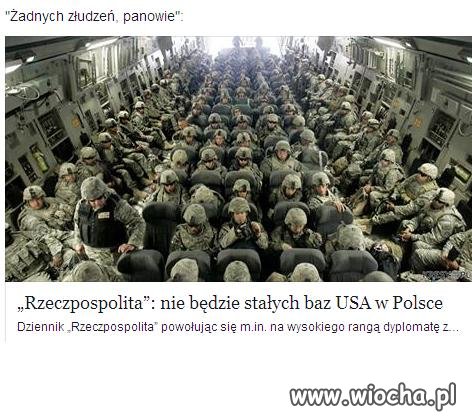 Nie będzie stałych baz USA w Polsce.