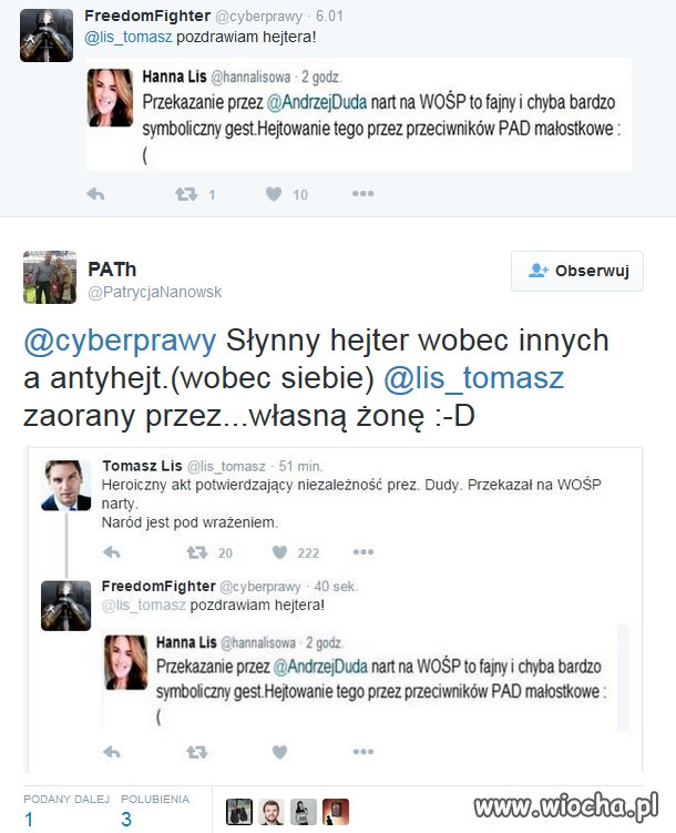 Lis zaorany przez własną żonę