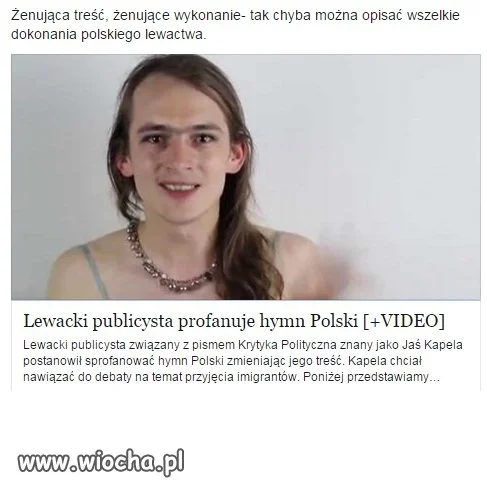 Lewaki profanują hymn Polski.