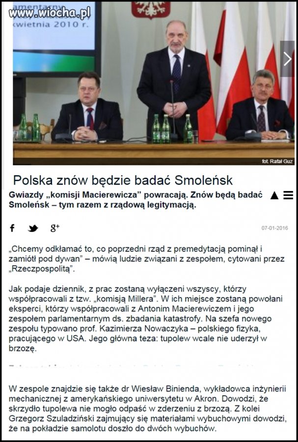 Brawo! W końcu udowodnią, że to był zamach.