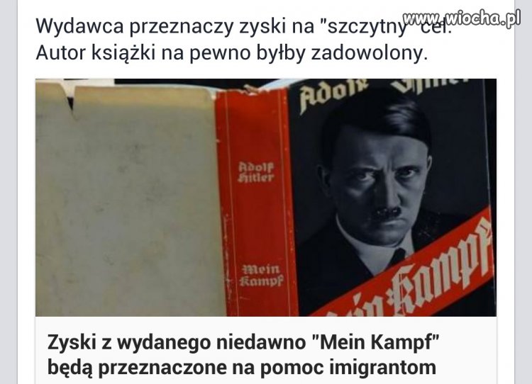 Zyski z Mein Kampf idą na szczytny cel.