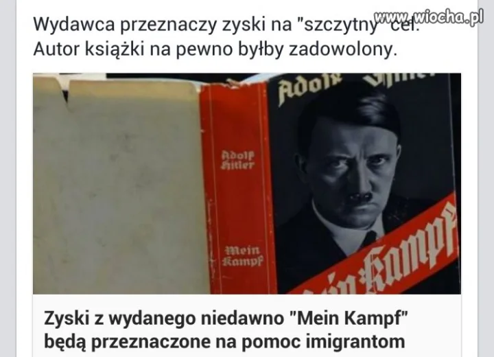 Zyski z Mein Kampf idą na szczytny cel.