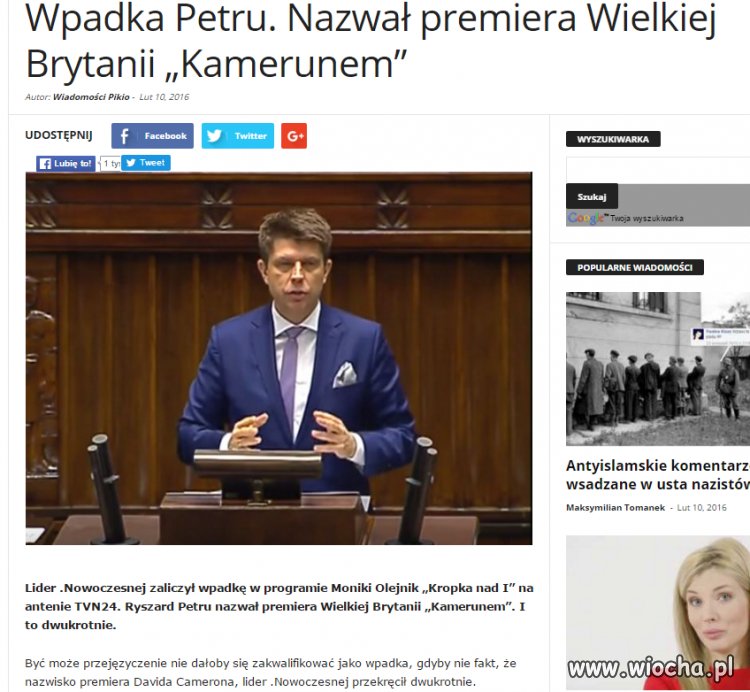 I on chce być politykiem?