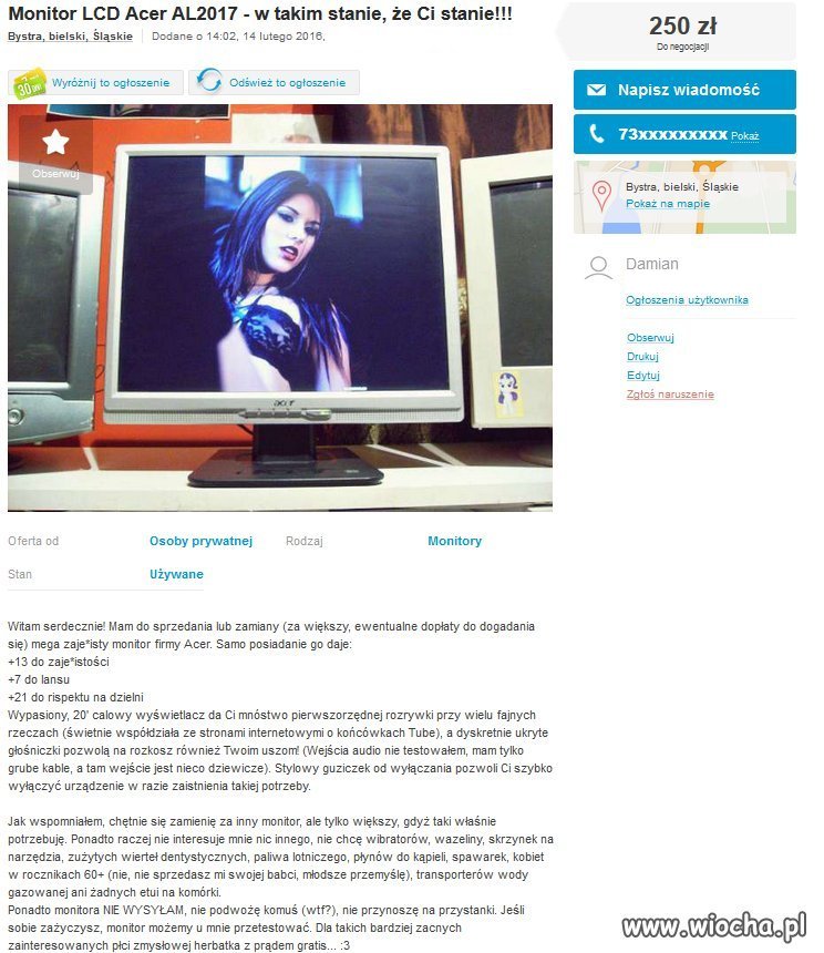 Monitor w takim stanie...