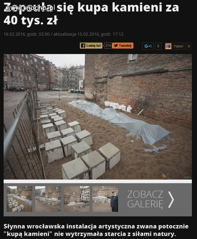Kamienie we Wrocławiu się zepsułu
