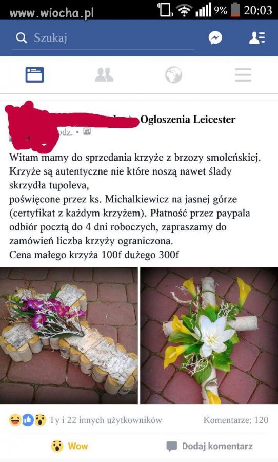 Krzyże z brzozy smoleńskiej...