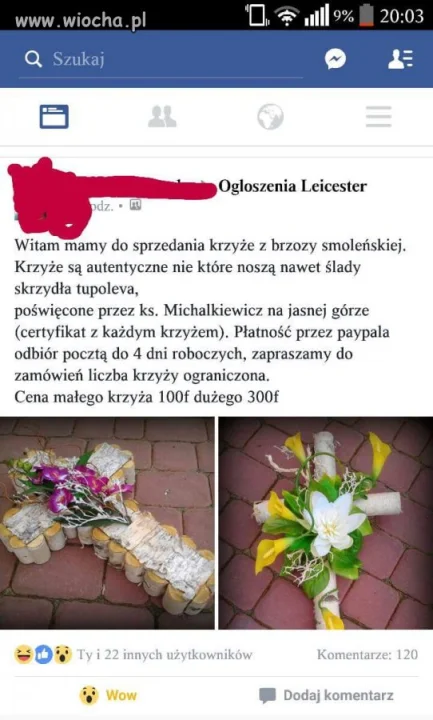 Krzyże z brzozy smoleńskiej...