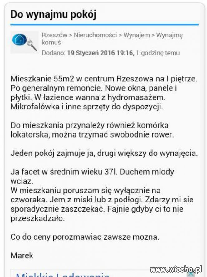 Takie ogłoszenie... 