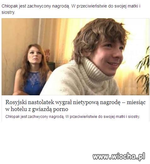 Wygrał miesiąc w hotelu z gwaizdą porno.