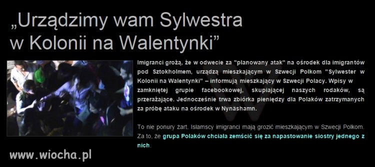 Imigranci grożą Polkom 