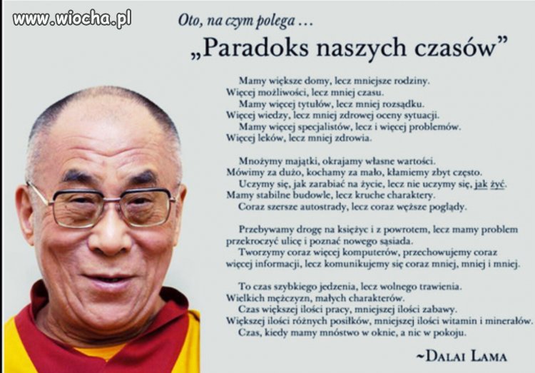 Paradoks Naszych czasów...