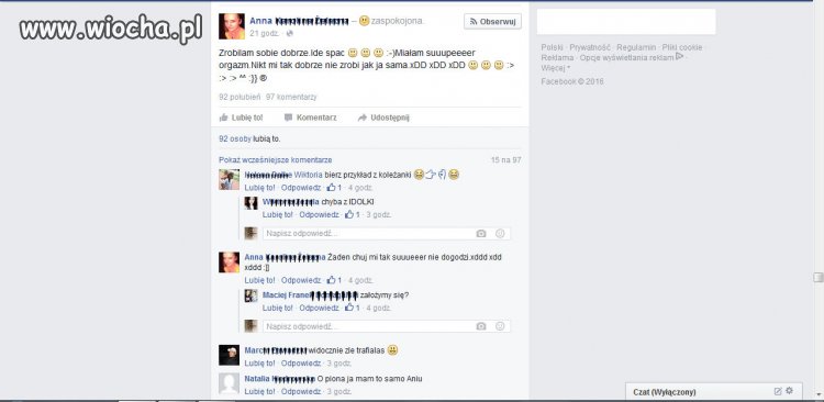 ...zrobiła sobie dobrze na fb