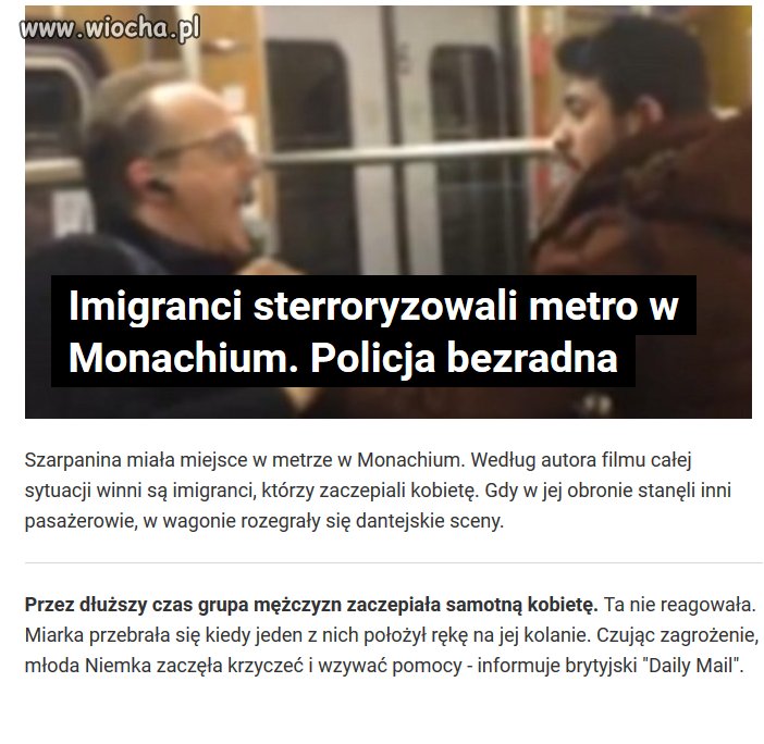 Terror w metrze w Monachium