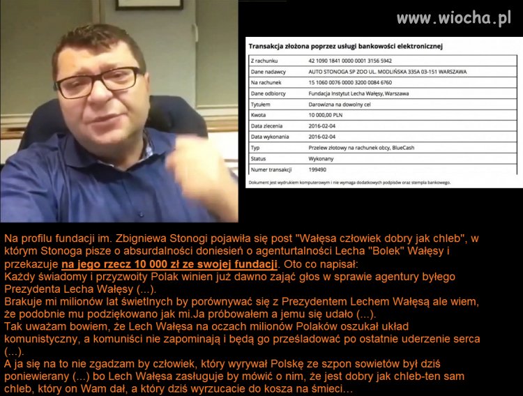Antysystemowiec Zbyszek daje Bolkowi 10tys.