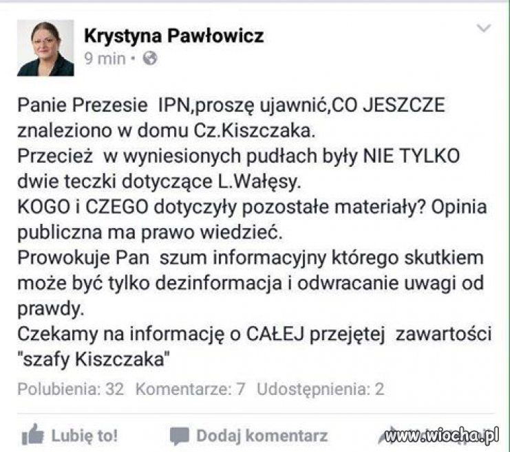 Pierwszy raz z nią się zgadzam...