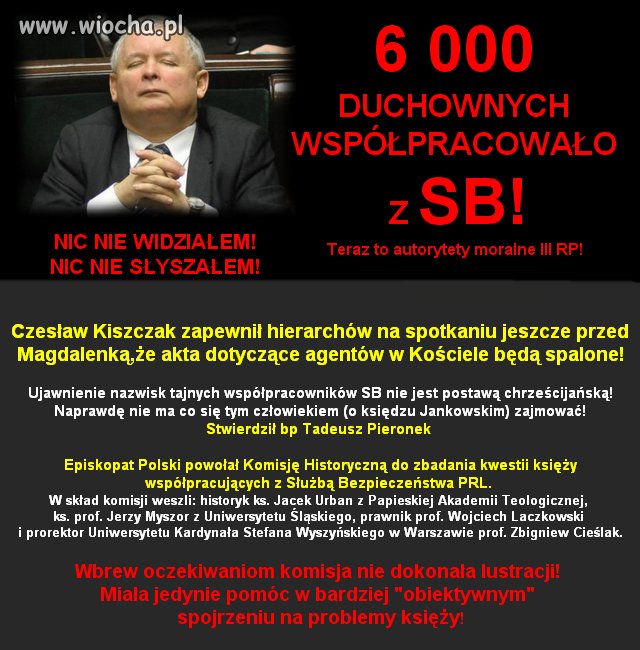 Oprócz Głodzia to cały kler siedzi cichutko