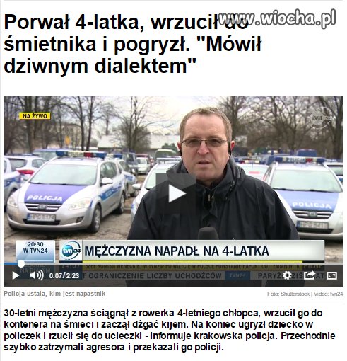 Porwał i pogryzł 4-latka