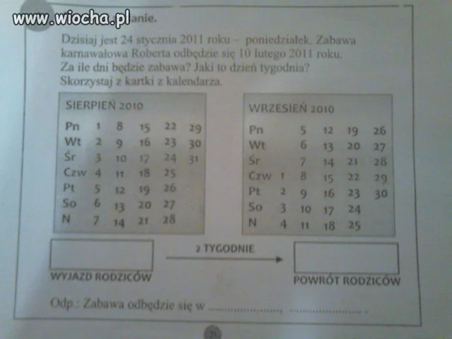 Zadanie 3klasa podstawowa.