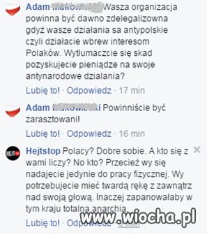 Idiota/idiotka z Hejstop.