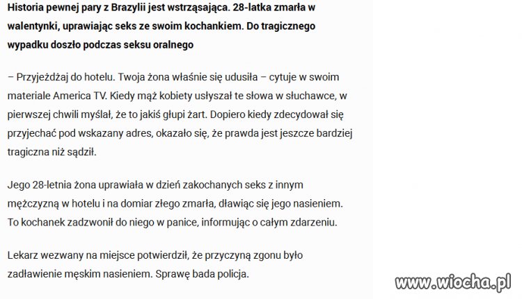 Wiem, że to tragiczne