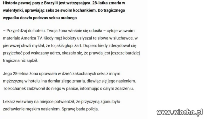 Wiem, że to tragiczne