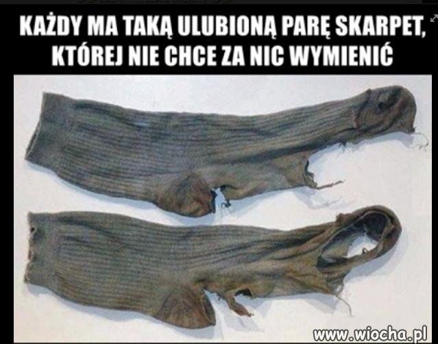 Każdy ma swoje ulubione skarpety.