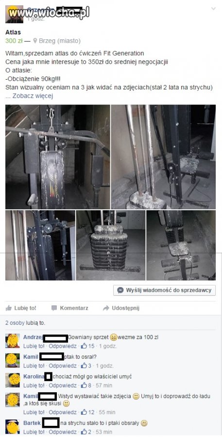 Gówniany sprzęt do ćwiczeń 