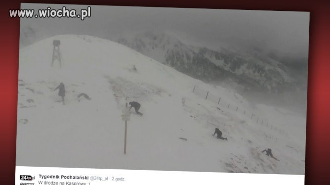 Pielgrzymka na Kasprowy Wierch podczas ,,halnego"