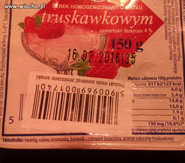 Podobno truskawkowy ale kto to wie...