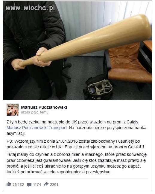 Pudzian się nie patyczkuje.