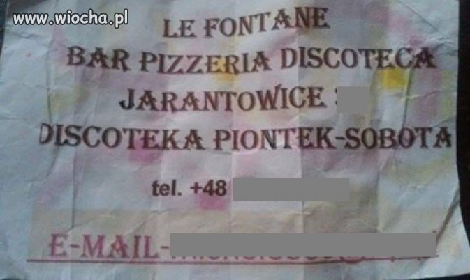 No... Le Fontane discoteca , do zobaczenia w Piontek !