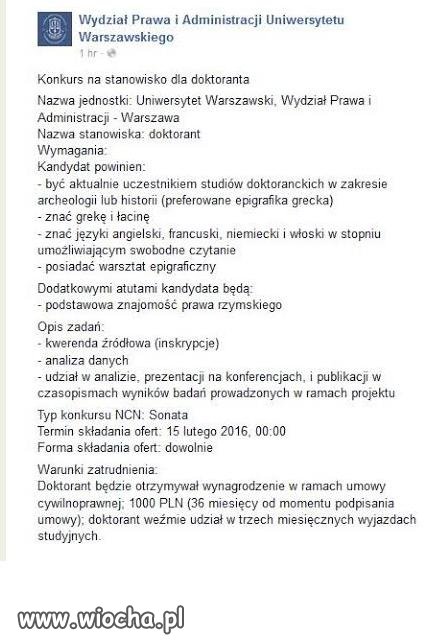 UW da pracę znajomość 6 języków.