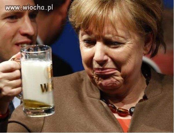 Już tak się przestawiła że nawet piwo jej