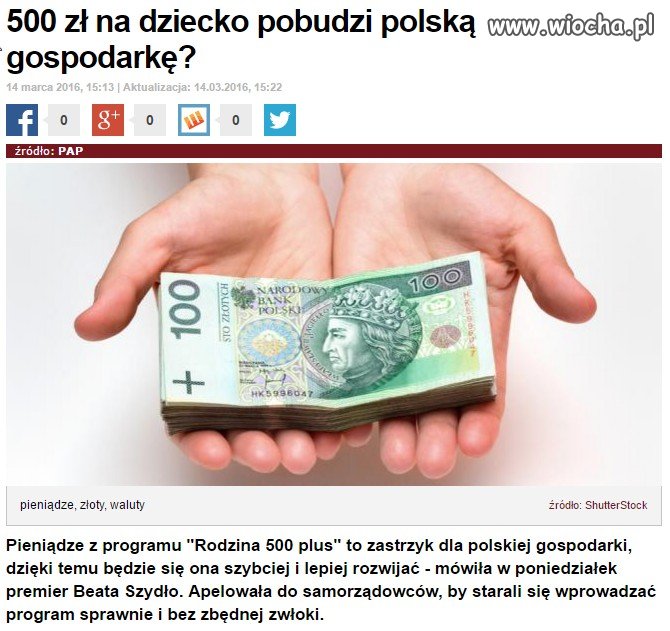 Lewacka logika - dawanie przyspiesza rozwój 