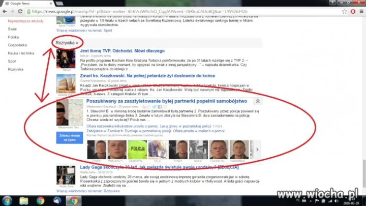 Rozrywka wg google