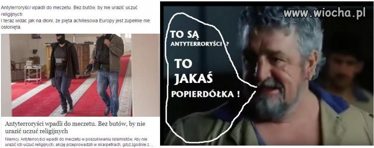 Antyterroryści wpadli do meczetu bez butów.