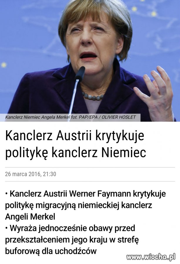 Europa wstaje z kolan.Angela czas się pakować.