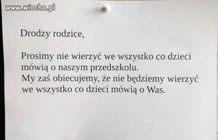 Tablica ogłoszeń w przedszkolu