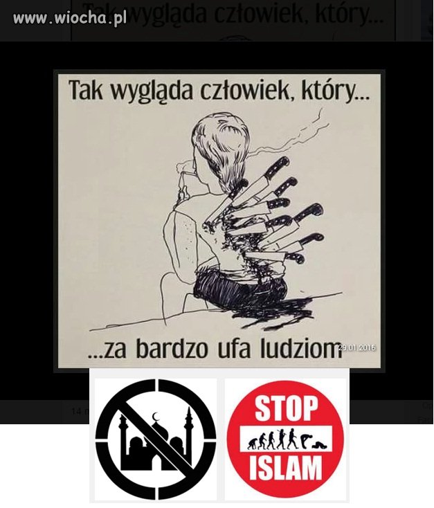 Tak wygląda człowiek zapraszający Islamistów.