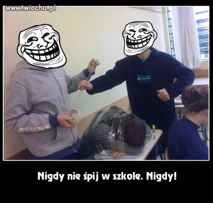 Prosimy nie spać w szkole