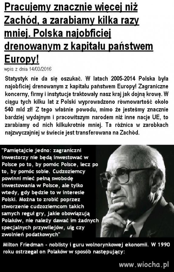 Pracujemy więcej, zarabiamy mniej ...